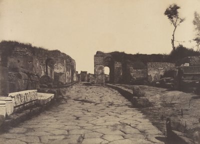 Pompeya, Calle de Pompeyo, Monumento Funerario de Mamia, ca. 1853 de Firmin Eugène Le Dien