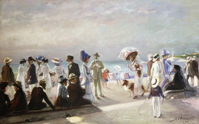 Escena de playa; Scene de Plage de Firmin Marcelin Michelet