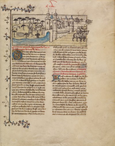 Rómulo y Remo de First Master of the Bible historiale of Jean de Berry