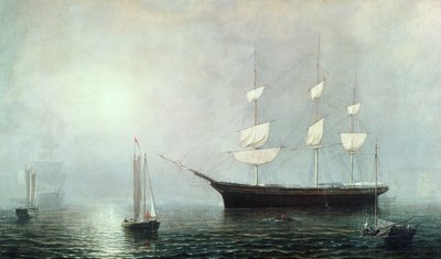 Barco Starlight, c.1860 (óleo sobre lienzo) de Fitz Henry Lane