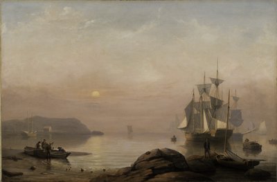 Amanecer a través de la niebla, 1852 de Fitz Henry Lane