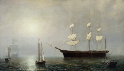 The Ship Starlight, c.1860 (óleo sobre lienzo) de Fitz Henry Lane