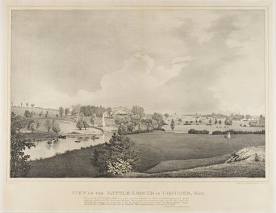 Vista del campo de batalla de Concord, Massachusetts de Fitz Henry Lane
