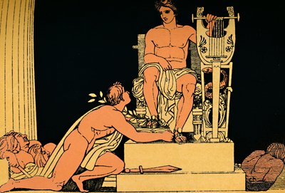 Orestes suplicante a Apolo, 1880 de Flaxman