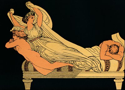 La alegría vacía que habita en los sueños de la noche, 1880 de Flaxman