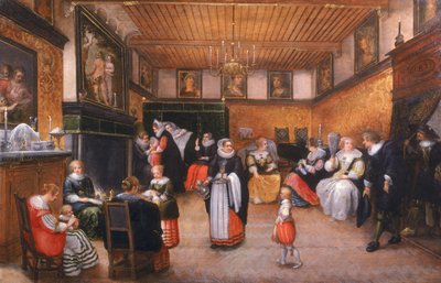 Una fiesta de bautizo, 1629 de Flemish School
