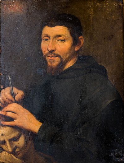 Un clérigo realizando la operación de trépano de Flemish School