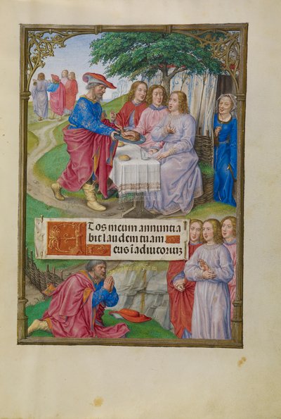 Abraham y los tres ángeles, c.1510-20 de Flemish School