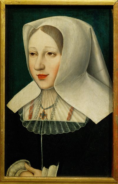 Archiduquesa Margarita, hija del emperador Maximiliano I (pintura sobre madera) de Flemish School