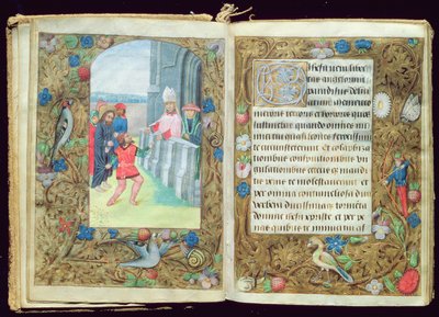 Cristo acusado, miniatura del Libro de Oración de Stafford de Flemish School