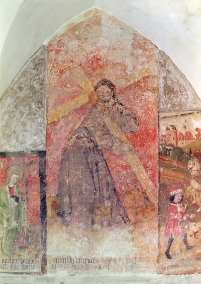 Cristo cargando la cruz, mural en la cripta, c.1480-1540 de Flemish School