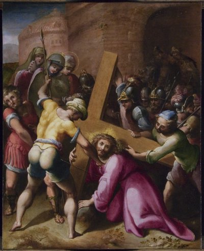 Cristo en el camino al Calvario de Flemish School