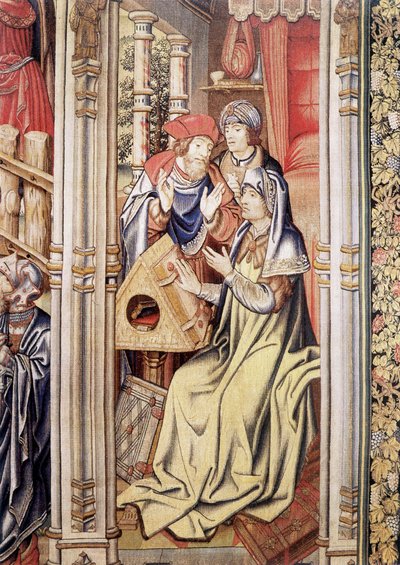 Cortina de David (detalle), facsímil del Tapiz de la Escuela de Bruselas (1510-1515) de Flemish School