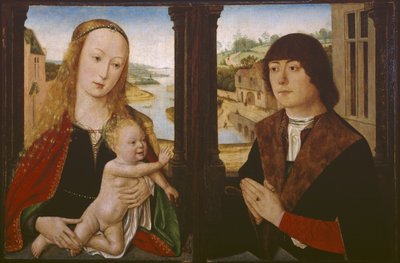 Díptico - Virgen y Niño y un Donante de Flemish School