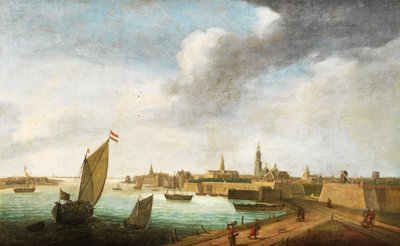 Vista flamenca de Amberes del siglo XVII de Flemish School