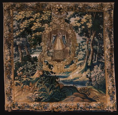 Tapiz flamenco. Paisaje con la Virgen negra. Taller de Oudenaarde. 1665. de Flemish School