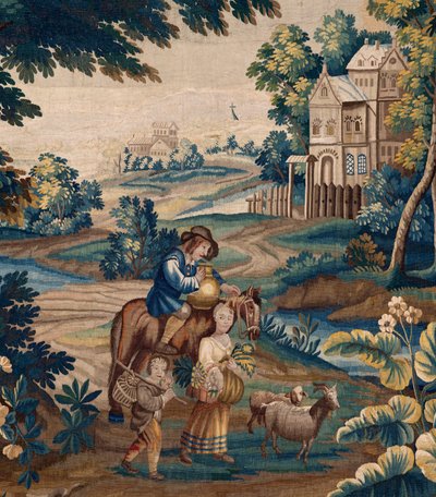 Tapiz flamenco. Fin del siglo XVII. Propiedad de la iglesia Sint-Walburgakerk Oudenaarde (Dekenij van de Sint-Walburga). de Flemish School