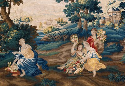 Tapiz flamenco. Fin del siglo XVII. Propiedad de la iglesia Sint-Walburgakerk Oudenaarde (Dekenij van de Sint-Walburga). de Flemish School