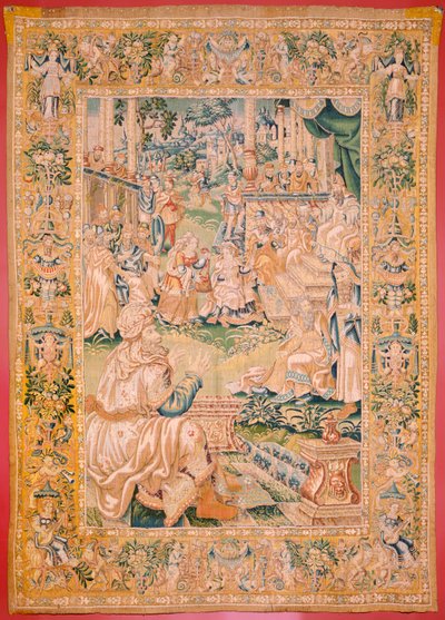 Tapiz flamenco. Serie El Libro de Judit. Regreso a Betulia (Regreso a Betulia). Octavo tapiz de la serie. Fabricación Holanda, Bruselas(?). Segunda mitad del siglo XVI. Lana de tela. Ubicación Iglesia de San Nicolás de Bari (museo inaugurado de Flemish School