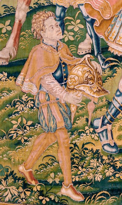 Tapiz flamenco. Serie El Libro de Judit. La guerra llega a Judá (Llega la guerra a Judá). Cuarto tapiz de la serie. Fabricación Holanda, Bruselas(?). Segunda mitad del siglo XVI. Lana de tela. Ubicación Iglesia de San Nicolás de Bari (museo o de Flemish School