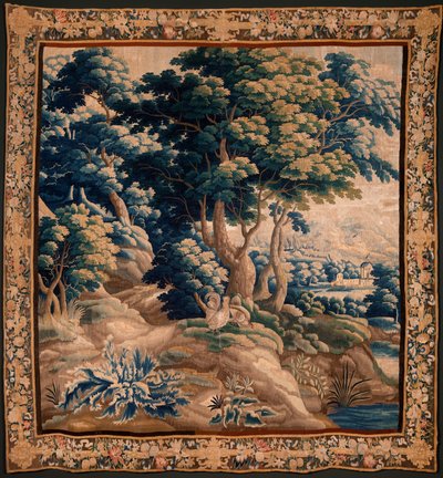 Tapiz flamenco. El llamado Verdor. Taller de Oudenaarde. 332x318cm. Inv 00021. Siglo XVII. de Flemish School