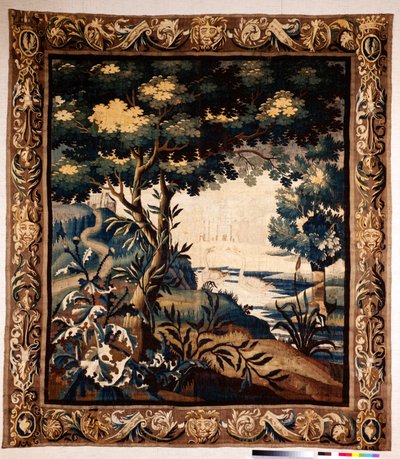 Tapiz flamenco. El llamado verdor. Fabricación de Oudenaarde. Colección privada. siglo 17 (?). de Flemish School