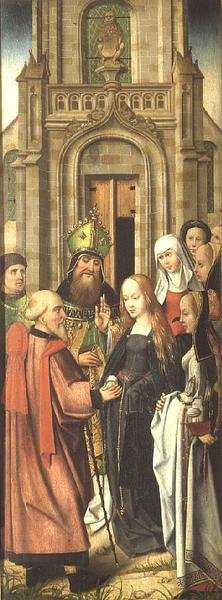 El matrimonio de la Virgen, principios del siglo XVI (panel derecho del tríptico) de Flemish School