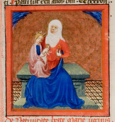 MS GEN 1111, f.169 Natividad de la Santísima Virgen María, ilustración de Legenda Aurea por Jacobus de Voragine, c.1405-10 de Flemish School