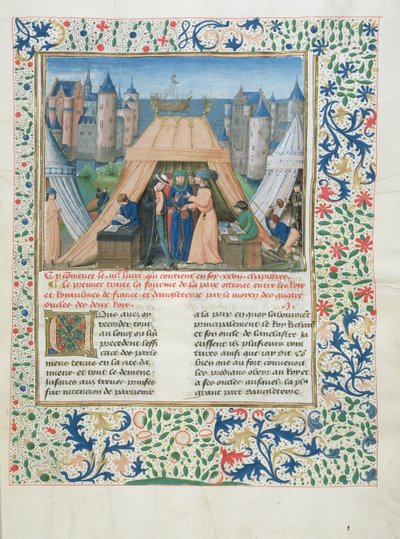 MS W201 f.147 Tratado de paz de Chroniques d