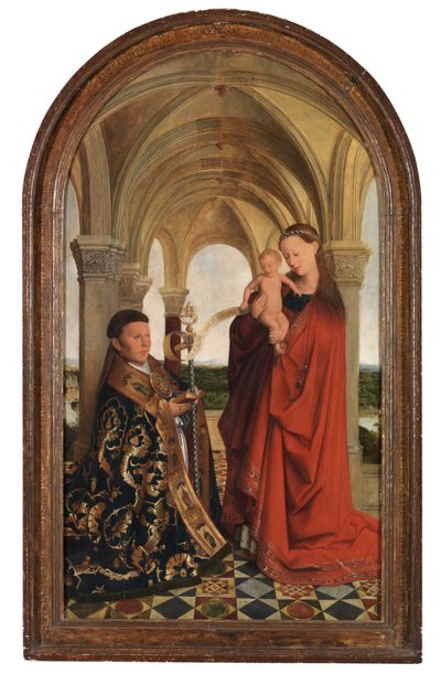 Virgen con Petrus Wijts (óleo sobre tabla) de Flemish School