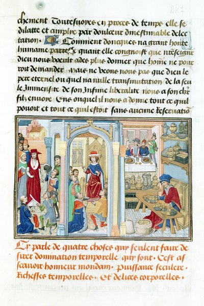 Ms 240 fol.247 Cosas mundanas, de Le Miroir d