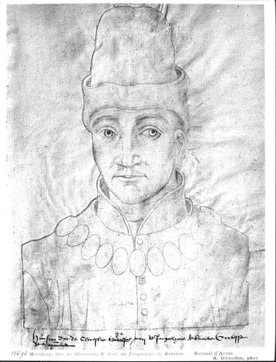Ms 266 f.37 Retrato de Humphrey de Inglaterra (1390-1447) Duque de Gloucester, del 