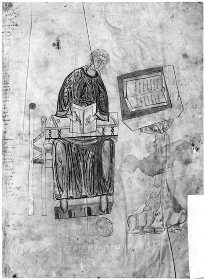 Ms 528 fol.1r Leccionario, el copista de Flemish School