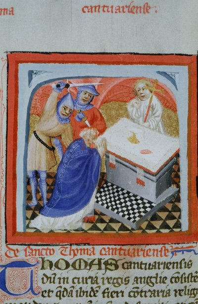 Página del Ms Gen 1111 de la Legenda Aurea, Brujas de Flemish School