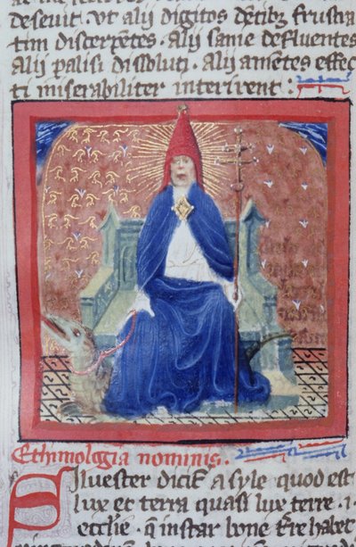 Página del Ms Gen 1111 de la Legenda Aurea, Brujas de Flemish School