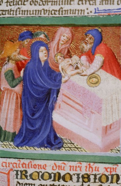 Página del Ms Gen 1111 de la Legenda Aurea, Brujas de Flemish School