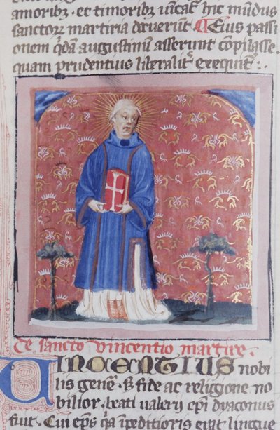 Página del Ms Gen 1111 de la Legenda Aurea, Brujas de Flemish School