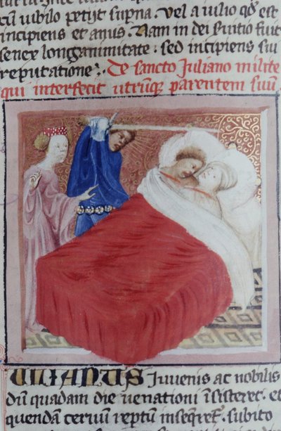 Página del Ms Gen 1111 de la Legenda Aurea, Brujas de Flemish School