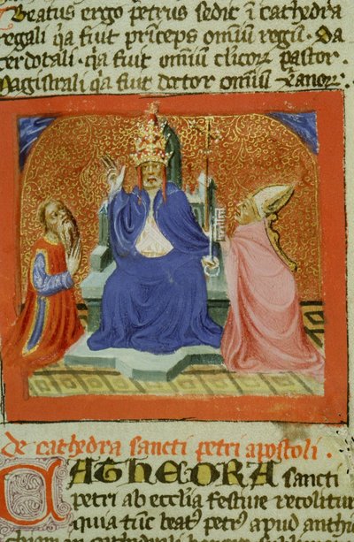 Página de la Legenda Aurea, Brujas, c.1400-10 de Flemish School