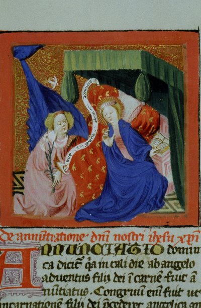 Página de la Legenda Aurea, Brujas, c.1400-10 de Flemish School