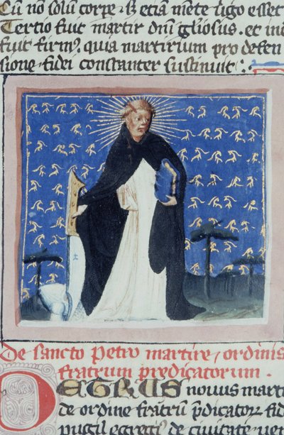 Página de la Legenda Aurea, Brujas, c.1400-10 de Flemish School