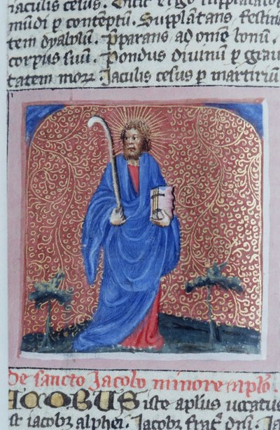 Página de la Legenda Aurea, Brujas, c.1400-10 de Flemish School