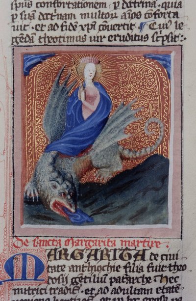 Página de la Legenda Aurea, Brujas, c.1400-10 de Flemish School