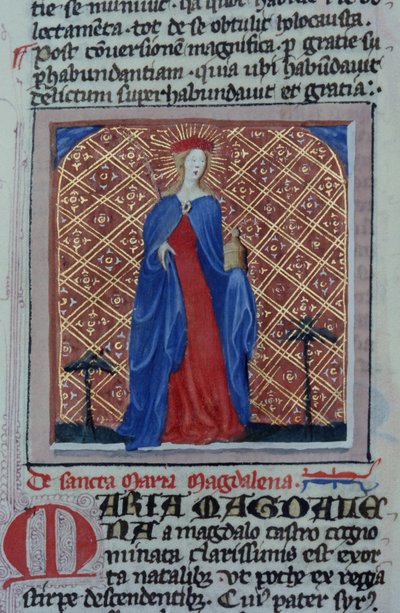 Página de la Legenda Aurea, Brujas, c.1400-10 de Flemish School