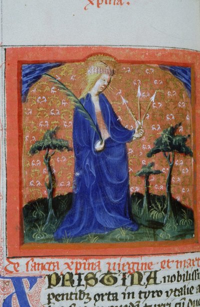 Página de la Legenda Aurea, Brujas, c.1400-10 de Flemish School