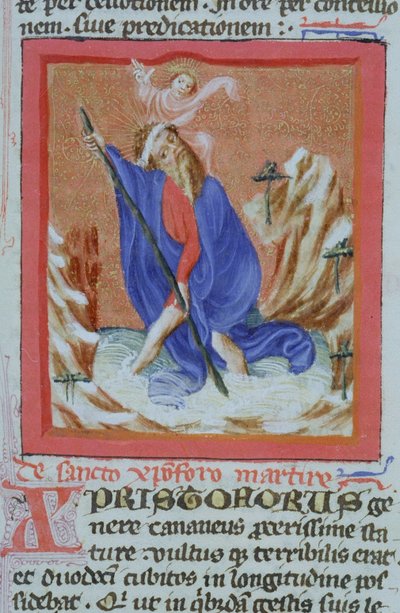 Página de la Legenda Aurea, Brujas, c.1400-10 de Flemish School