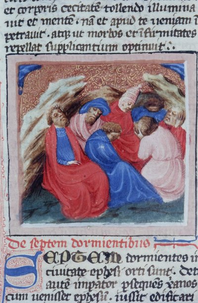 Página de la Legenda Aurea, Brujas, c.1400-10 de Flemish School