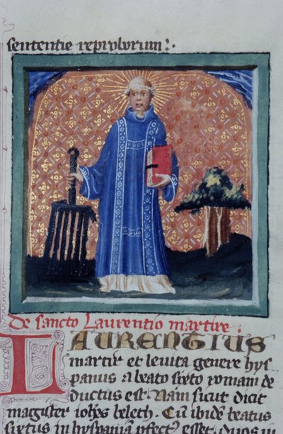 Página de la Legenda Aurea, Brujas, c.1400-10 de Flemish School