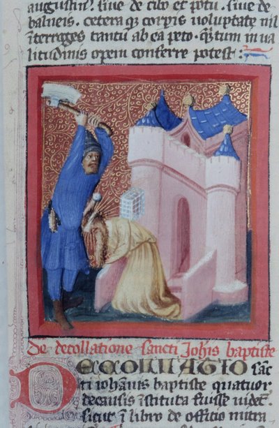 Página de la Legenda Aurea, Brujas, c.1400-10 de Flemish School