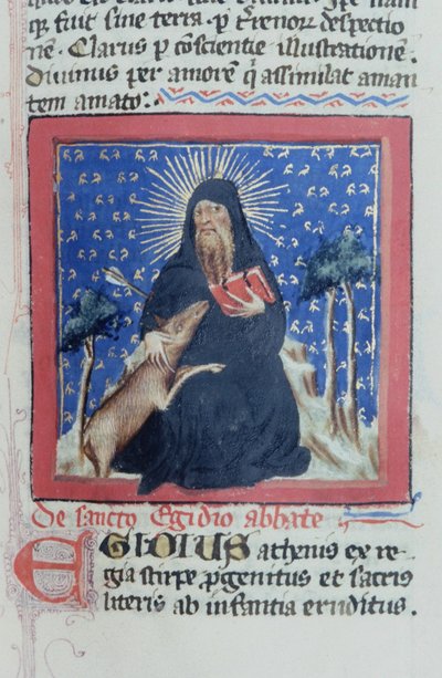 Página de la Legenda Aurea, Brujas, c.1400-10 de Flemish School